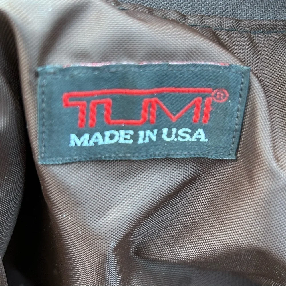 TUMI Canvas and Leather Carryon Duffle Travel Bag Chocolate Brown | Made in USA